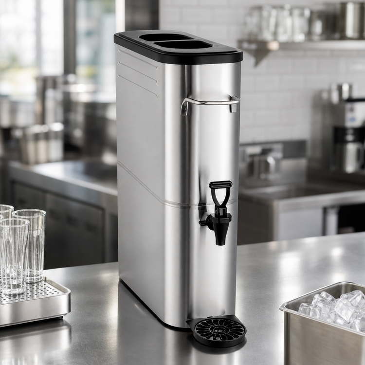 Product image #3 for CAC China Slim 5-Gallon Iced Tea Dispenser, 304 Stainless Steel