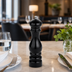 Thumbnail image #3 for American Metalcraft 8-Inch Black Wood Tabletop Pepper Mill
