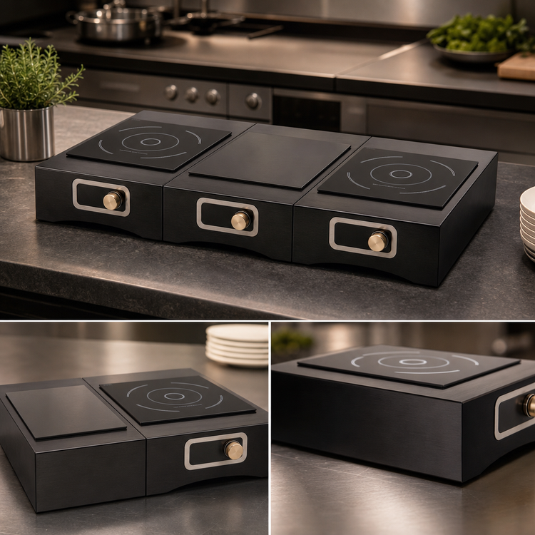 Product image #4 for Modular Single-Burner Induction Station with Black Brushed Finish