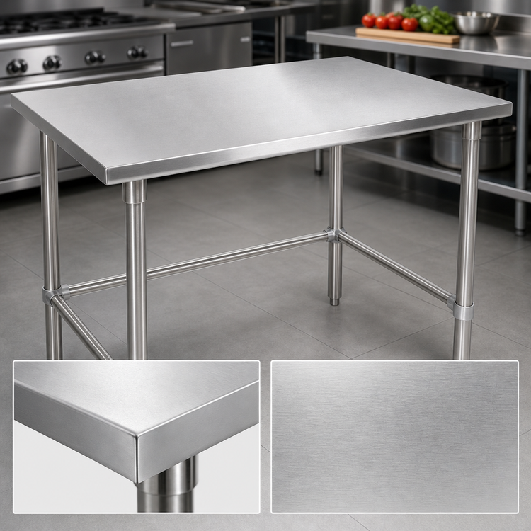 Product image #3 for John Boos Stallion Stainless Steel Work Table, 30 x 36 Inches, Flat Top