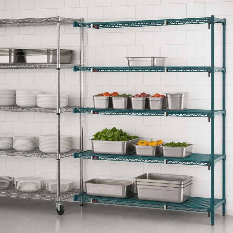 Product image #4 for Metro Super Erecta Super Adjustable Add-On Wire Shelving Unit, 48W x 24D x 63H, 4 Shelves