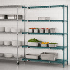 Thumbnail image #4 for Metro Super Erecta AA556K3 Add-On Wire Shelving Unit, 48W x 24D x 63H, 4 Shelves, Green Epoxy-Coated Finish