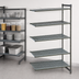 Thumbnail image #3 for Cambro Camshelving Basics Plus 5-Shelf Vented Add-On Polymer Shelving Unit, 42-Inch Wide x 21-Inch Deep x 72-Inch High, Brushed Graphite