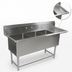 Thumbnail image #3 for John Boos Pro-Bowl 3-Compartment Sink with 24-Inch Right Drainboard and Stainless Steel Legs