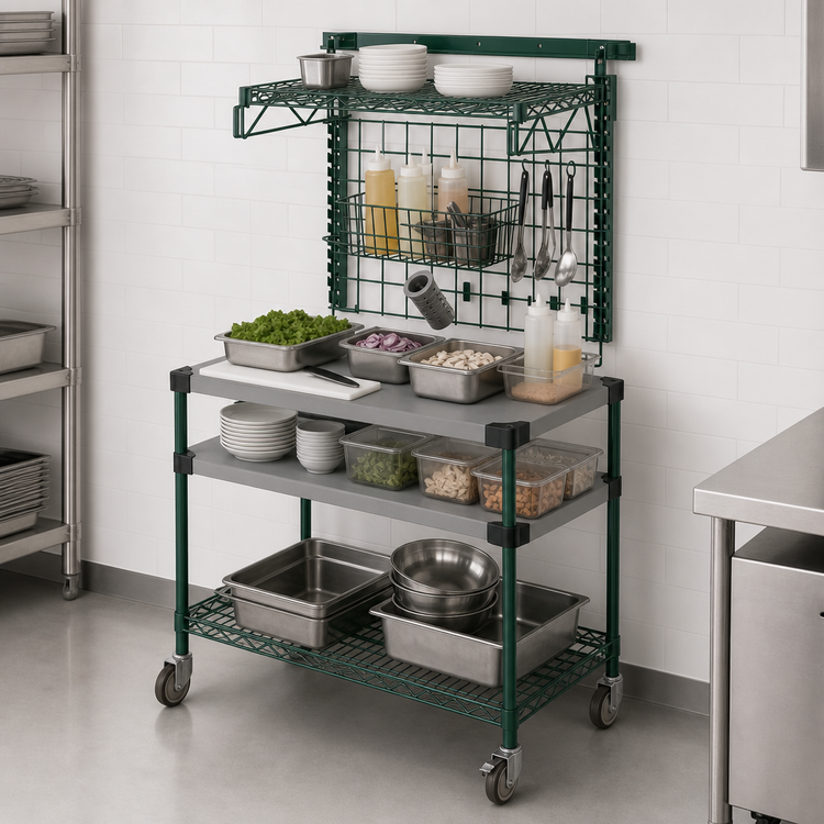 Product image #3 for Metro SmartWall 36-Inch x 24-Inch Prep Table with Cart