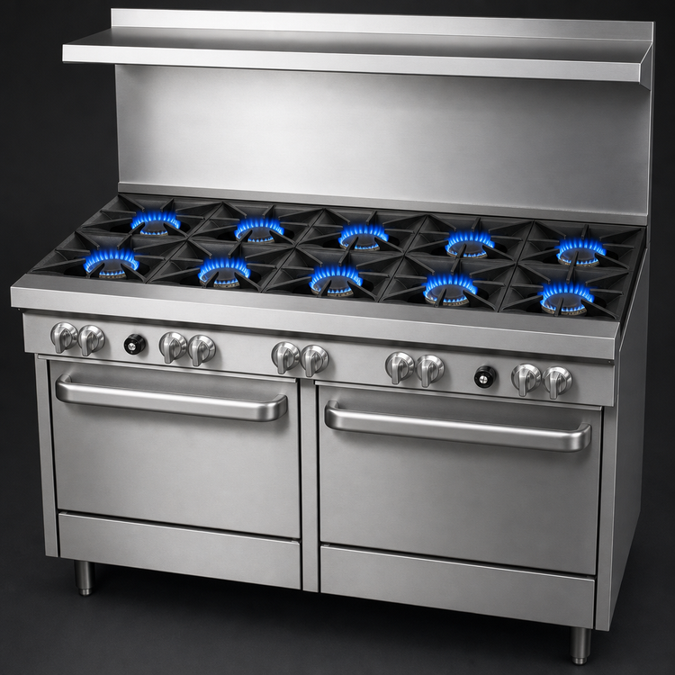 Product image #3 for Southbend S-Series 60-Inch Commercial Gas Restaurant Range with 10 Open Burners and 2 Convection Ovens