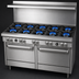 Thumbnail image #3 for Southbend S-Series 60-Inch Commercial Gas Restaurant Range with 10 Open Burners and 2 Convection Ovens