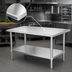 Thumbnail image #3 for Sapphire Manufacturing 60 Inch x 36 Inch 18-Gauge 400 Series Stainless Steel Work Table with Adjustable Undershelf