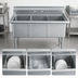 Thumbnail image #3 for Advance Tabco Special Value Series 3-Compartment Fabricated Sink, Floor Model, No Drainboard, 18