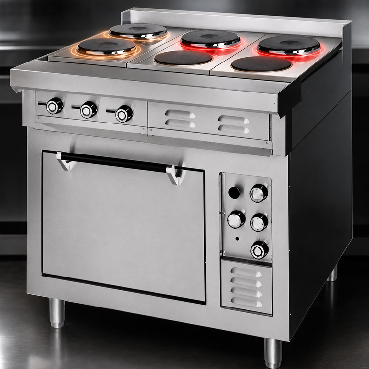 Product image #4 for Lang 36 Inch Electric Heavy Duty Range with Standard Oven Base, 2 Hot Tops, and 2 French Plates