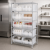 Thumbnail image #3 for Quantum 36-Inch Wide 6-Shelf Chrome Plated Stationary Bin Wire Shelving System with 10 Clear Bins