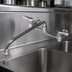 Thumbnail image #3 for Advance Tabco Heavy Duty Backsplash-Mounted Commercial Faucet with 16-Inch Swing Spout, 8-Inch Centers, Lead Free