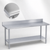 Thumbnail image #3 for Duke 60-Inch x 36-Inch 16-Gauge 400 Series Stainless Steel Work Table with 5-Inch Riser and Galvanized Undershelf