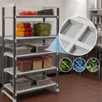 Thumbnail image #3 for Cambro Camshelving® Elements EXU243672V5480 5-Shelf Vented Stationary Polymer Shelving Unit, 36"W x 24"D x 72"H, Speckled Gray