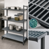 Thumbnail image #3 for Cambro Camshelving Basics Plus 4-Tier Add-On Polymer Shelving Unit, 24 x 48 x 64 Inches, Vented & Solid, Brushed Graphite