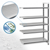 Thumbnail image #3 for Cambro Camshelving Elements XTRA 5-Tier Solid Stationary Add-On Polymer Shelving Unit, 18 x 48 x 84 Inches, Speckled Gray