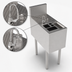 Thumbnail image #3 for Krowne Royal Series 12-Inch Wide Underbar Tool Caddy with Push-Down Glass Rinser Faucet and 4 Wet Bins