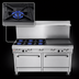 Thumbnail image #3 for Southbend Ultimate 60-Inch Gas Restaurant Range with 4 Open Burners, 36-Inch Griddle, Standard Oven and Cabinet Base