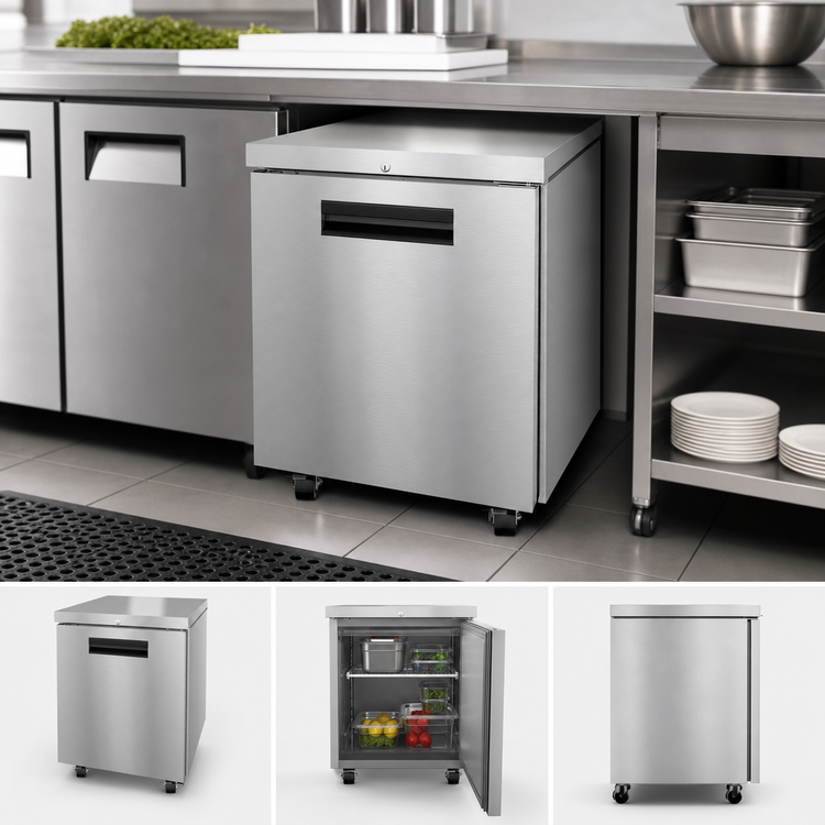 Product image #3 for Hoshizaki Steelheart UR27B-01 27-Inch Undercounter Reach-In Refrigerator, 1-Section, Solid Door, Stainless Steel