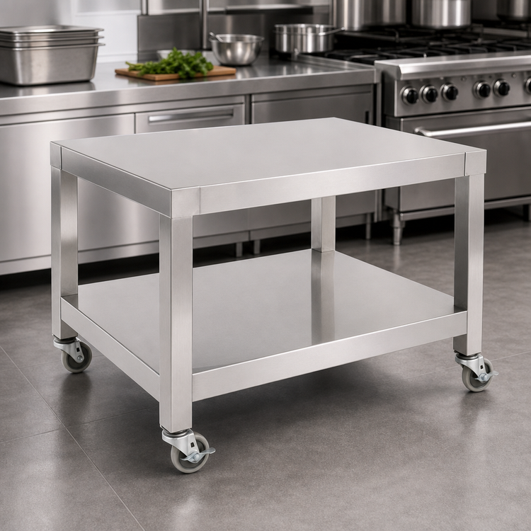 Product image #3 for Garland 24-Inch Heavy-Duty Counter Equipment Stand, Stainless Steel, Open Base With Undershelf, Legs