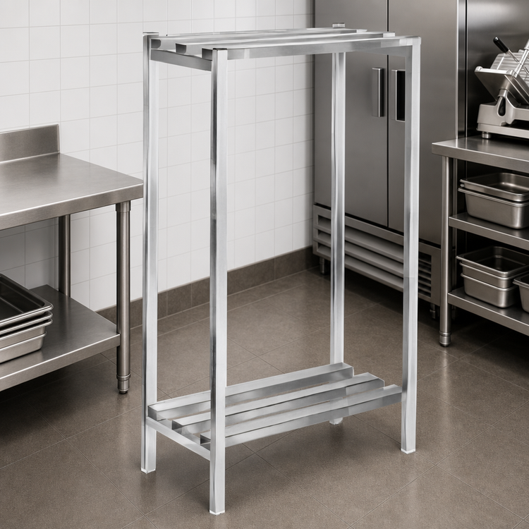 Product image #3 for Lifetime Tough Channel Style Aluminum Dunnage Shelving, 2-Shelf, 60 x 20 x 64 Inches