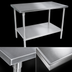 Thumbnail image #3 for John Boos Stallion 108 x 30-Inch 16-Gauge 300-Series Stainless Steel Flat Top Work Table with Galvanized Base and Adjustable Undershelf
