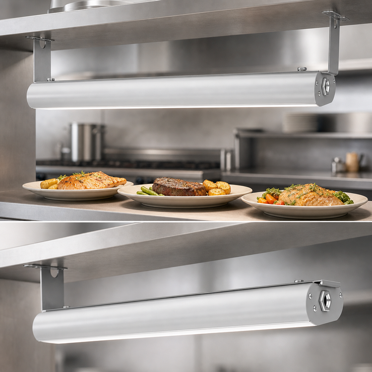 Product image #3 for Vollrath 54-Inch Low Profile Single Strip Heat Lamp, Unlighted, Aluminum Housing, 208V