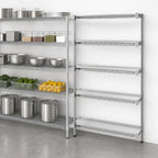 Thumbnail image #3 for Eagle Group EAGLEbrite A5-86-2424Z 5-Tier Add-On Wire Shelving Unit, 24W x 24D x 86H, Zinc Finish