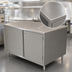 Thumbnail image #3 for BK Resources 18 x 24 Inch Stainless Steel Chef Table with Cabinet Base and Locking Hinged Doors