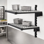Thumbnail image #4 for Cambro Camshelving® Elevation EWSSKA1842V1580 Vented Wall Shelving Add-On Kit, 18 x 42 in, Brushed Graphite