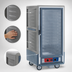 Thumbnail image #3 for Metro C5 3/4 Height Combination Heated Holding & Proofing Cabinet with Gray Insulation Armour, Clear Door, and Fixed Wire Slides