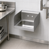 Thumbnail image #3 for T&S Brass Wall-Mounted Stainless Steel Hand Sink with Backsplash, Side Walls, and 3-1/2 Inch Drain, 16-5/8 x 13-5/8 x 19 Inch, Faucet Not Included