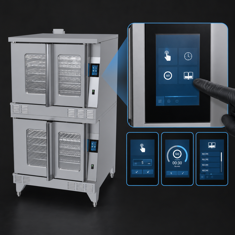 Product image #3 for Garland Master Series Full-Size Deep Depth Double-Deck Gas Convection Oven with easyTouch Digital Control