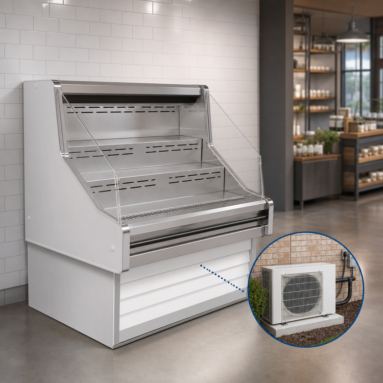 Product image #3 for Howard-McCray 35E Series Remote Impulse Open Merchandiser, 51-Inch W x 44-Inch H, Straight Side, White