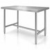 Thumbnail image #3 for Heavy-Duty 18-Gauge Stainless Steel Flat Top Work Table with Open H-Frame Base, 60 x 30 x 36 Inches