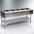 Thumbnail image #3 for Eagle Group AWTP5-LP 79-Inch Liquid Propane Water Bath Hot Food Table, Open Well, Open Base, 5 Pan