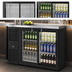 Thumbnail image #3 for True Premier Bar 48-Inch Two-Section Sliding Glass Door Back Bar Cooler with Stainless Steel Top