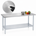 Thumbnail image #3 for Duke 72-Inch Stainless Steel Work Table with Galvanized Undershelf and Posts, 30-Inch Deep, Without Backsplash