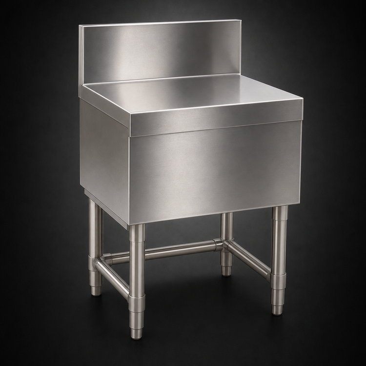 Product image #3 for Eagle Spec-Bar 12" W x 19" D Stainless Steel Sink Filler Board with 7-Inch Backsplash