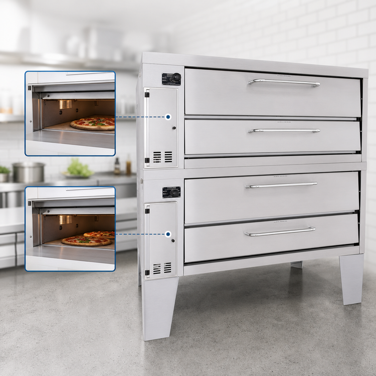 Product image #3 for Bakers Pride Super Deck Series Gas Pizza Deck Oven, 54-Inch Wide, 2-Deck Shallow Depth