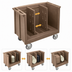 Thumbnail image #4 for Cambro Adjustable Tray and Dish Cart with 2 Dividers and Vinyl Cover, Coffee Beige, 500 lb Capacity
