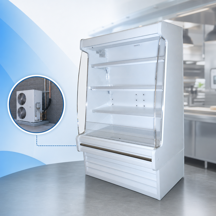 Product image #4 for Howard-McCray Ovation Series Remote Dairy Open Merchandiser with 3 Rows of LED Lighted Shelves, 75 Inch W x 72 Inch H