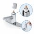 Thumbnail image #3 for T&S Brass LakeCrest Aesthetic Single Hole Single Temperature Deck Mount Metering Lavatory Faucet with Deck Plate, Polished Chrome