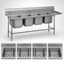 Thumbnail image #3 for Advance Tabco Regaline Four-Compartment Sink with Right-Hand Drainboard, 24 x 24 x 14 Inches, 14-Gauge 304 Stainless Steel
