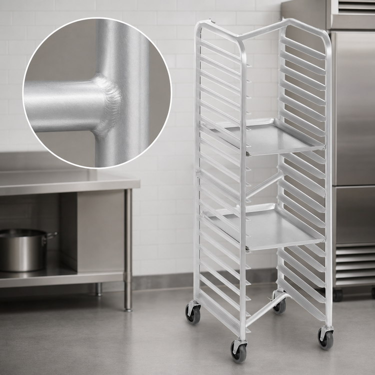 Product image #3 for Channel Manufacturing Heavy-Duty Nesting End-Load Aluminum Bun Pan Rack, 27-Pan Capacity