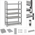 Thumbnail image #3 for Cambro Camshelving Elements XTRA 21-Inch Deep x 30-Inch Wide x 84-Inch High 5-Tier Stationary Starter Polymer Shelving Unit, Speckled Gray