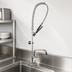 Thumbnail image #3 for BK Resources Evolution Deck-Mount Pre-Rinse Assembly with Add-On Faucet and 12-Inch Swing Spout, 4-Inch OC