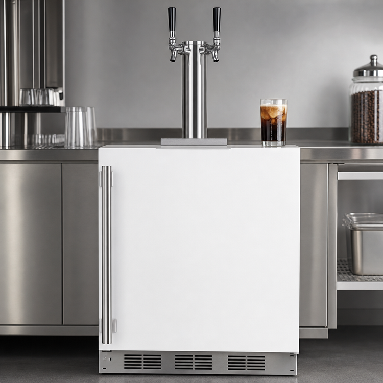 Product image #4 for Summit Appliance 24-Inch White ADA Cold Brew Coffee Kegerator with Dual Tap Draft Tower