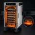 Thumbnail image #4 for Metro HotBlox™ Narrow 8-Pan Half-Height Mobile Pass-Thru Insulated Holding Cabinet with Digital Touchscreen, Clear Front Door and Solid Rear Door, 120V