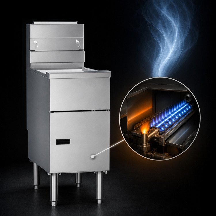Product image #3 for Southbend SB14R Mid-Tier Floor Model Gas Fryer, 40-50 lb Capacity
